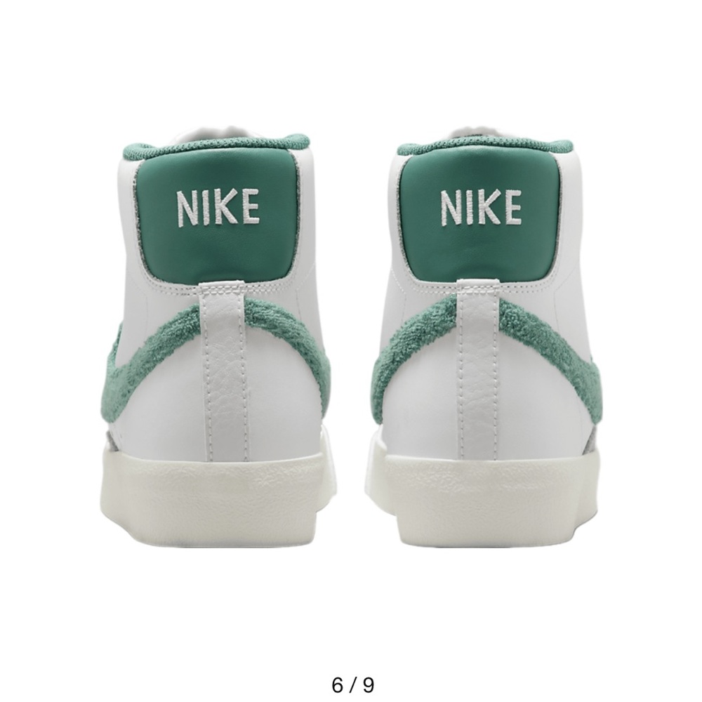Nike Blazer Mid '77 White and Green Sneakers - Picture 6 of 10